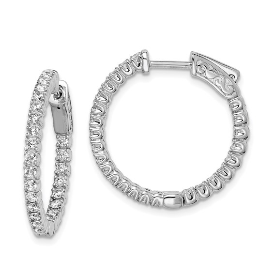 Sterling Silver Medium Hoop Earrings