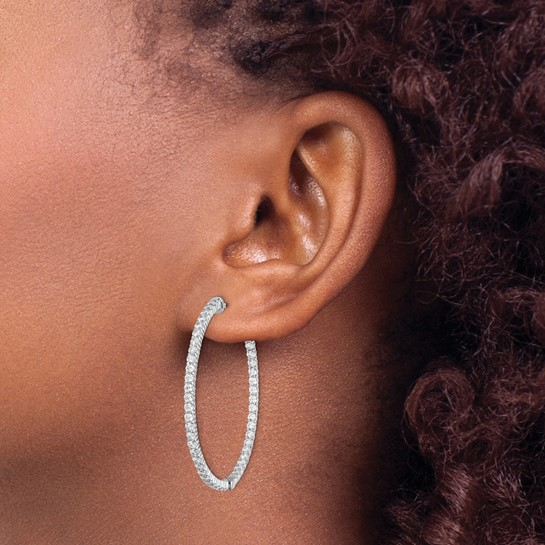Sterling Silver Large Hoop Earrings