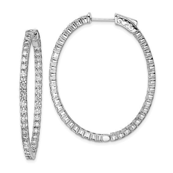 Sterling Silver Large Hoop Earrings