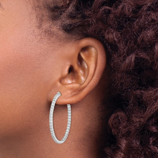 Sterling Silver Large Hoop Earrings