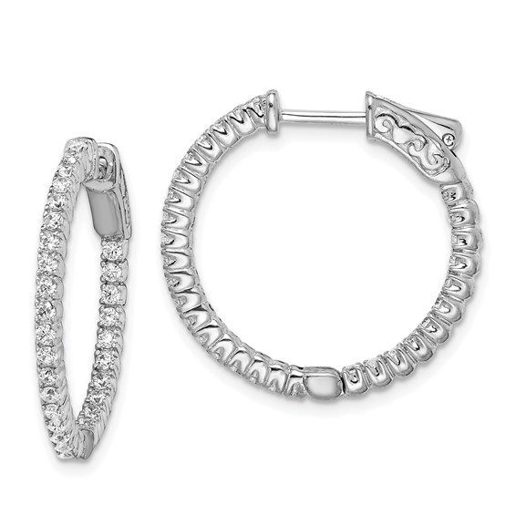 Sterling Silver Medium Hoop Earrings