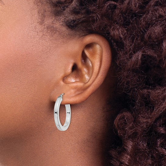 Sterling Silver Medium Hoop Earrings