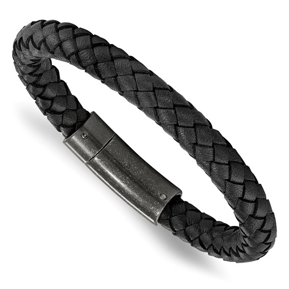 Stainless Steel Leather Bracelet