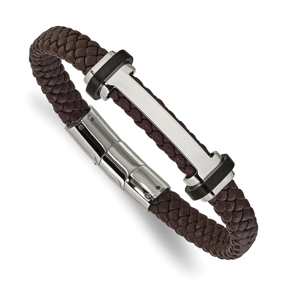 Leather Stainless Steel Bracelet