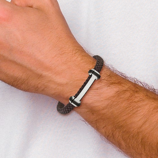 Leather Stainless Steel Bracelet