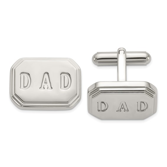 Stainless Steel Dad Cufflinks