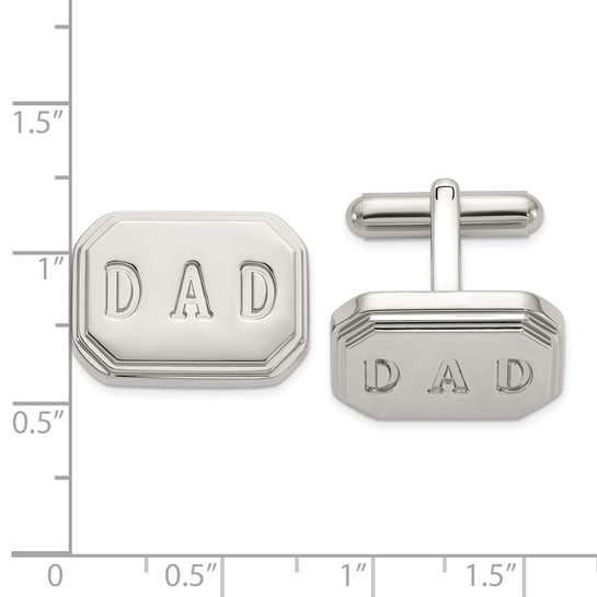 Stainless Steel Dad Cufflinks