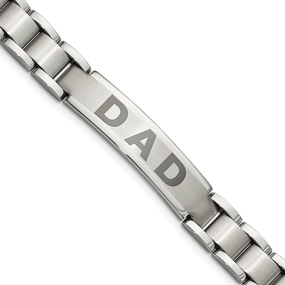 Stainless Steel Dad Link Bracelet