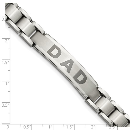 Stainless Steel Dad Link Bracelet