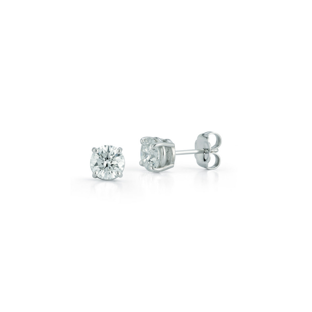 14k White Gold Lab Grown Diamond Earrings 0.33 cttw