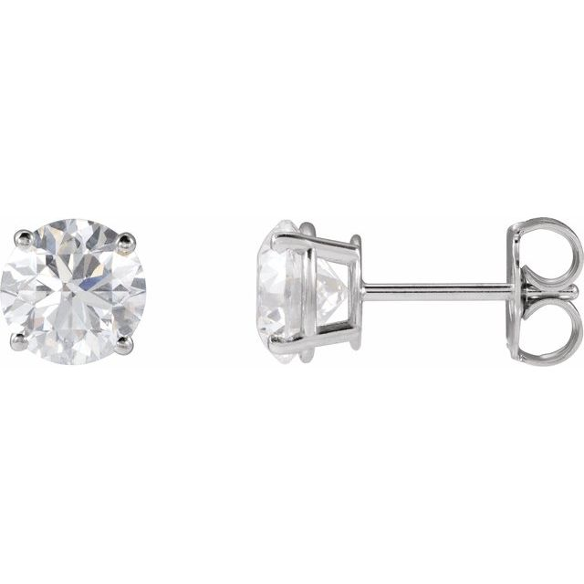 14k White Gold Lab Grown Diamond Earrings 0.50 cttw