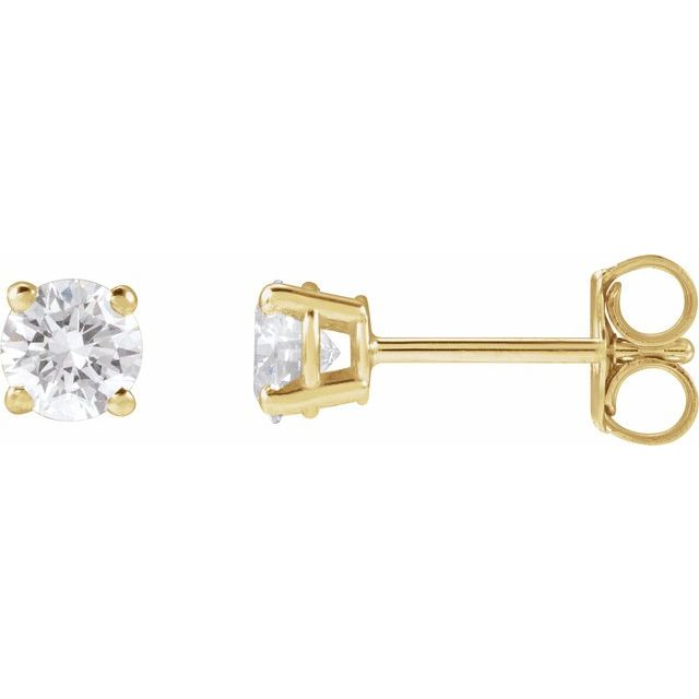 14k Yellow Gold Lab Grown Diamond Earrings 0.50 cttw