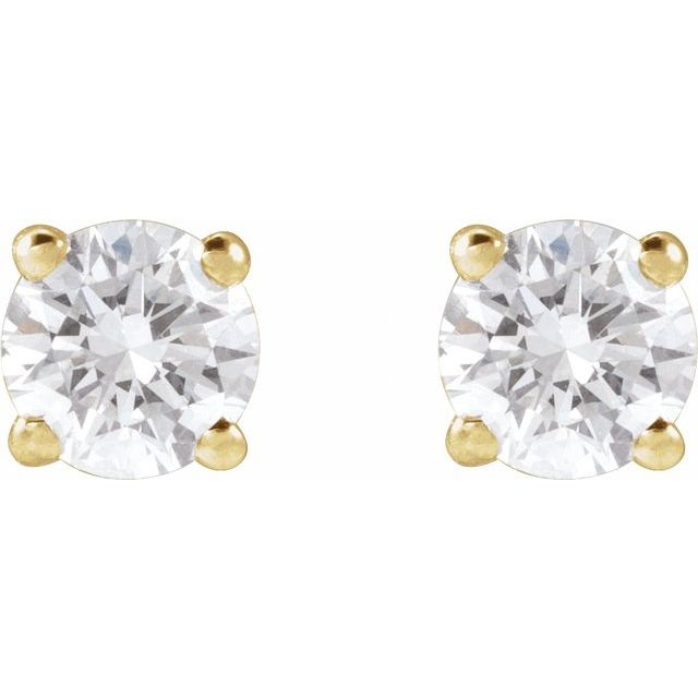 14k Yellow Gold Lab Grown Diamond Earrings 0.50 cttw