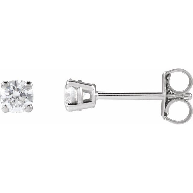 14k White Gold Lab Grown Diamond Earrings 0.25 cttw
