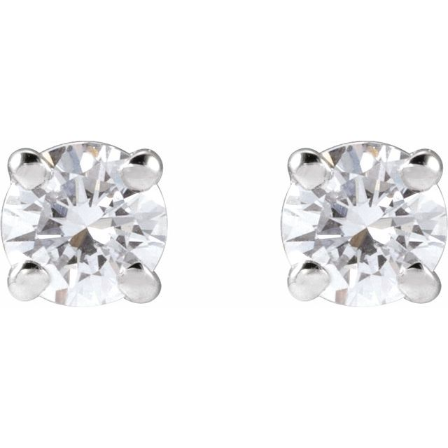 14k White Gold Lab Grown Diamond Earrings 0.33 cttw