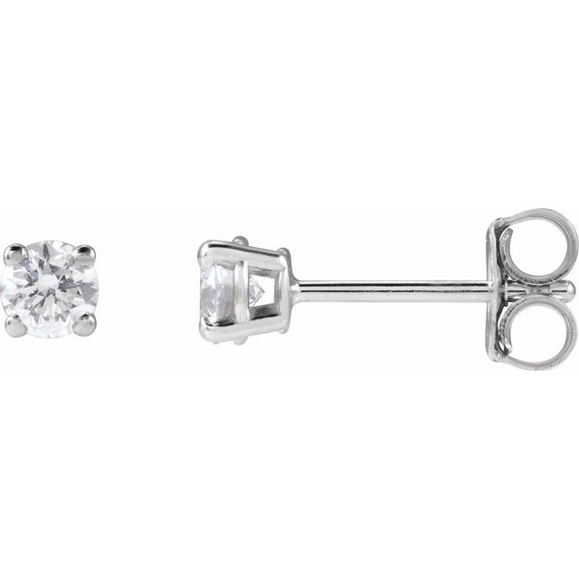 14k White Gold Lab Grown Diamond Earrings 0.33 cttw