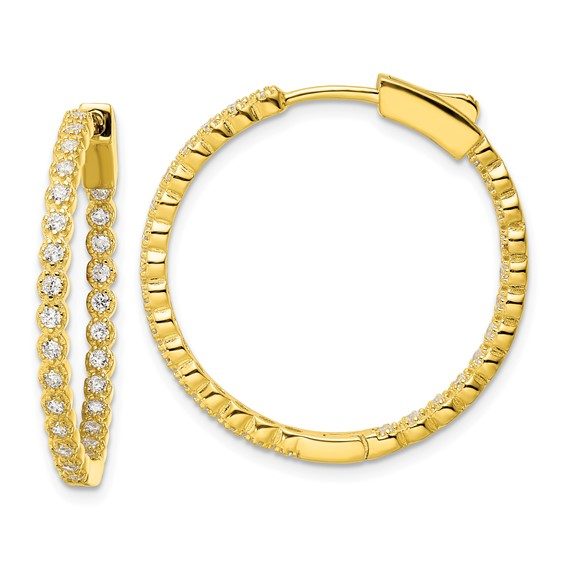 Sterling Silver Medium Hoop Earrings