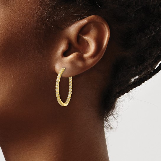 Sterling Silver Medium Hoop Earrings