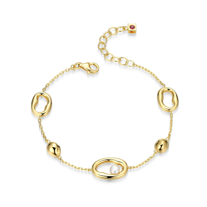 Sterling Silver Yellow Gold Bracelet