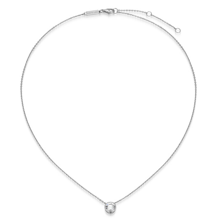 Sterling Silver Solitaire Lab Grown Diamond Pendant