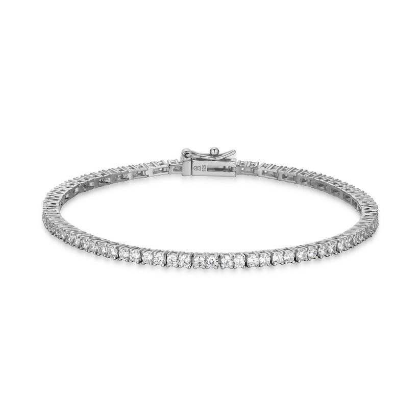 Sterling Silver Lab Diamond Tennis Bracelet