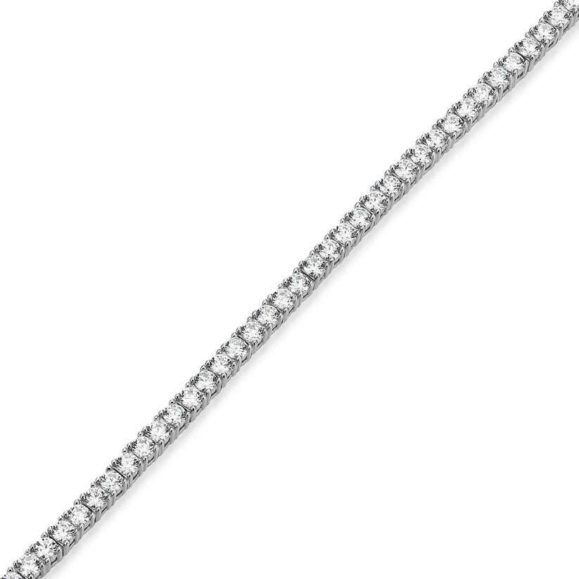 Sterling Silver Lab Diamond Tennis Bracelet