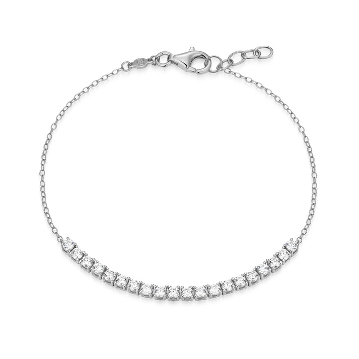 Sterling Silver lab diamond chain Bracelet