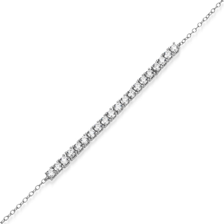 Sterling Silver lab diamond chain Bracelet
