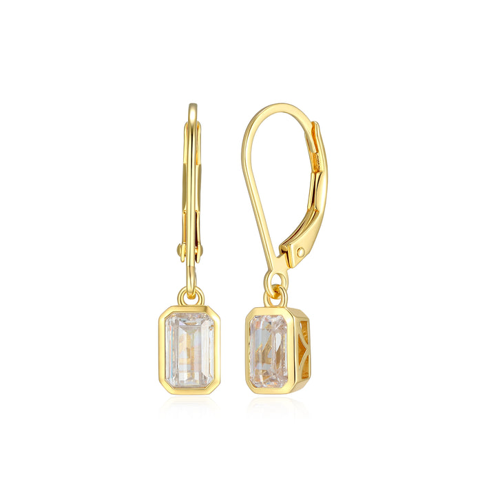 Sterling Silver Lab Diamond Drop Earrings