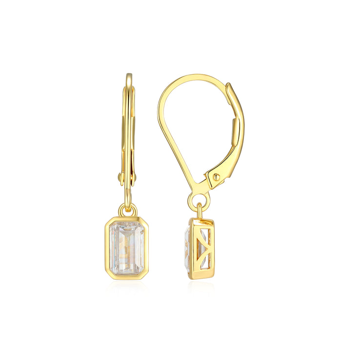 Sterling Silver Lab Diamond Drop Earrings