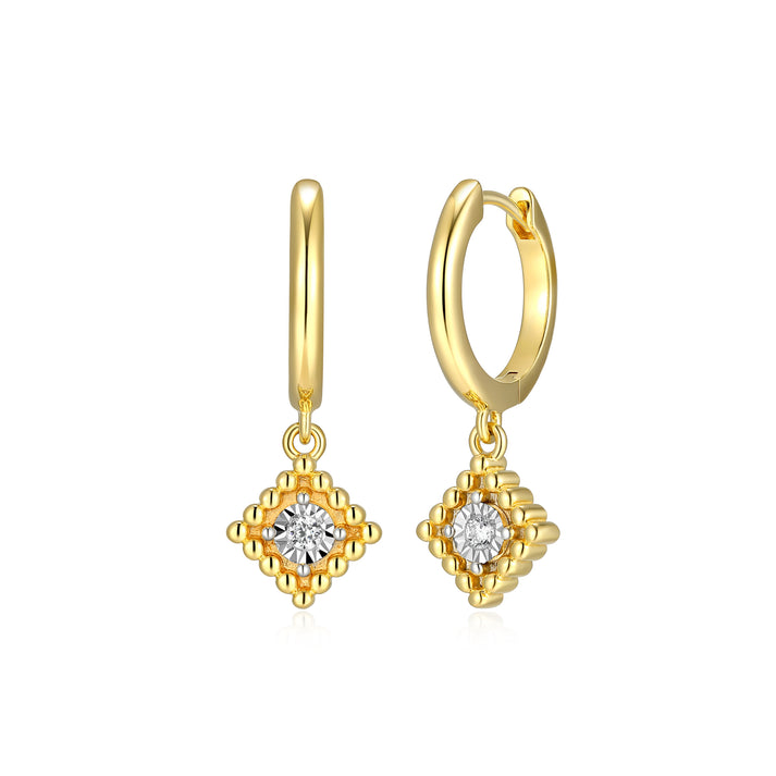 Sterling Silver Yellow Drop Earrings