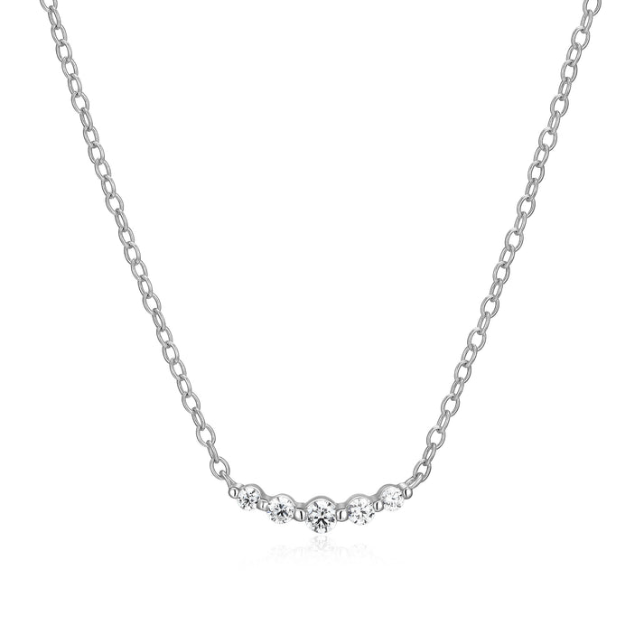 Sterling Silver lab Diamond Necklace
