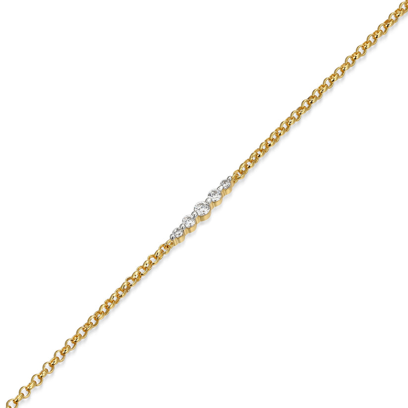 Sterling Silver Yellow lab Diamond Bracelet