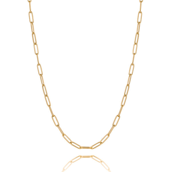 14k Yellow Paper Clip Chain 11mm