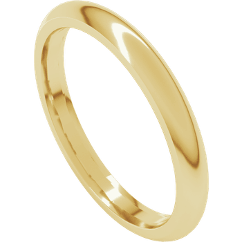 14k Yellow Gold 2.5mm Band