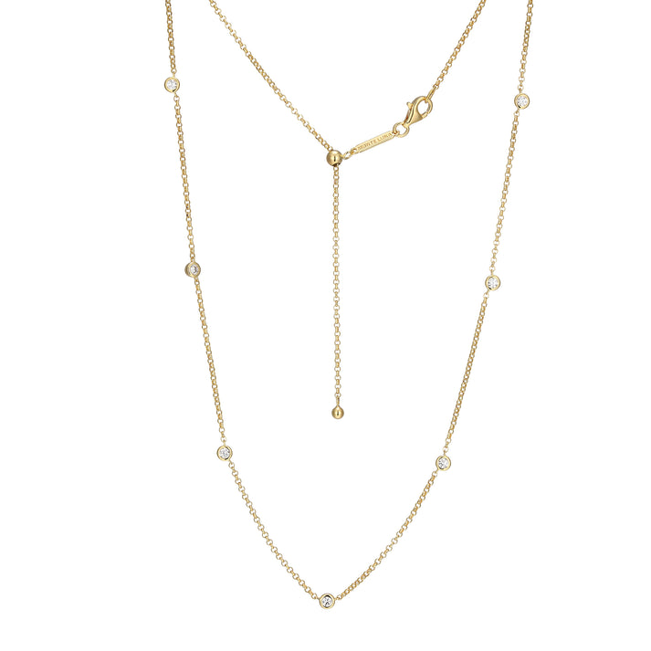 Sterling Silver Yellow Bezel Necklace