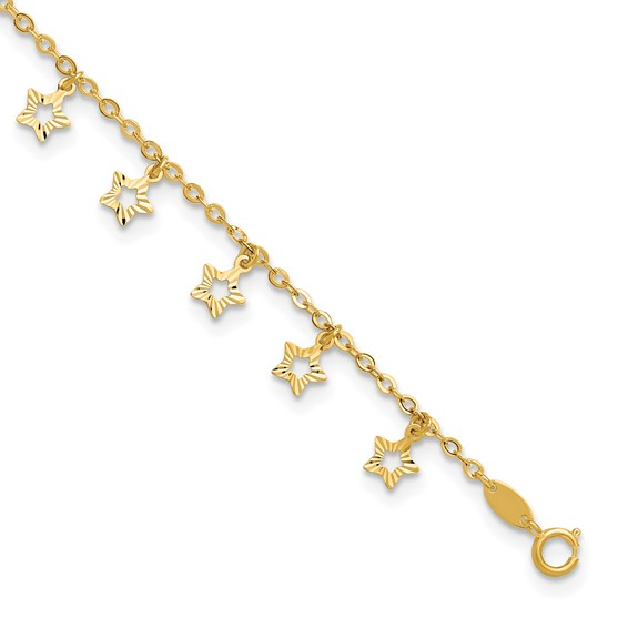 14k Yellow Gold Ankle Bracelet