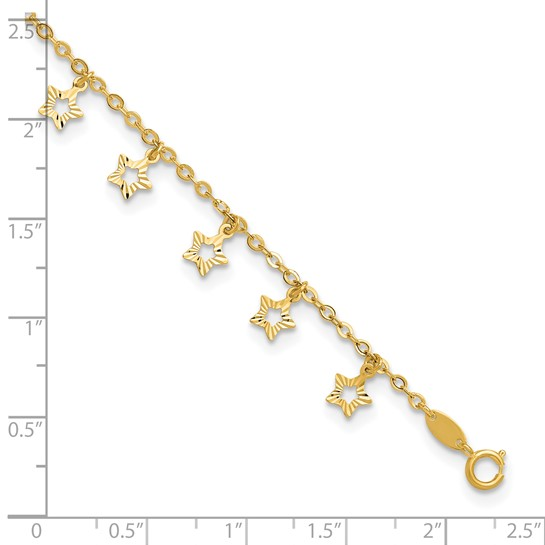 14k Yellow Gold Ankle Bracelet