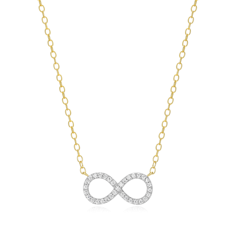 Sterling Silver Two Tone infinity Necklace