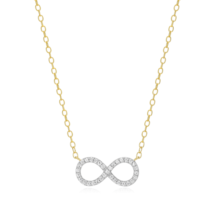 Sterling Silver Two Tone infinity Necklace