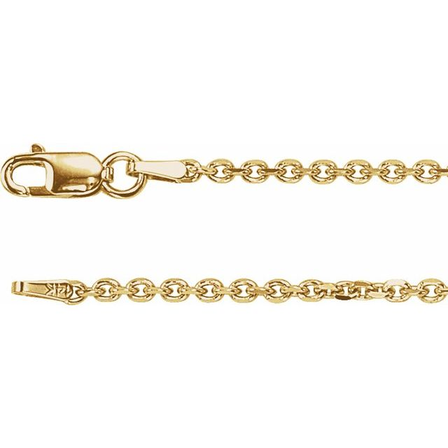 14k Yellow Cable Link Chain