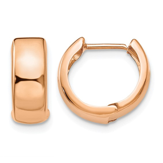 14k Rose Gold Medium Hoop Earrings