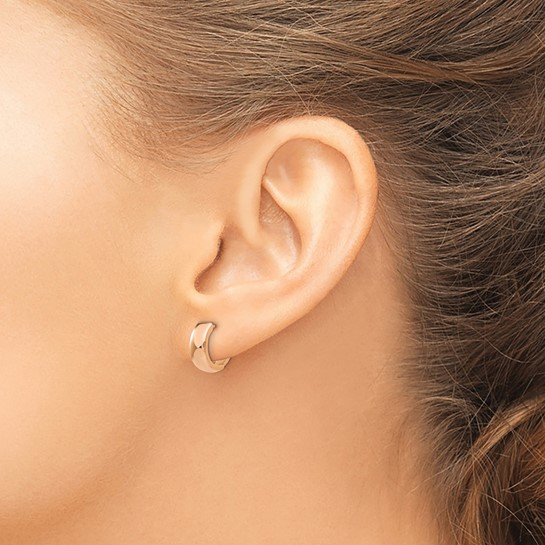 14k Rose Gold Medium Hoop Earrings