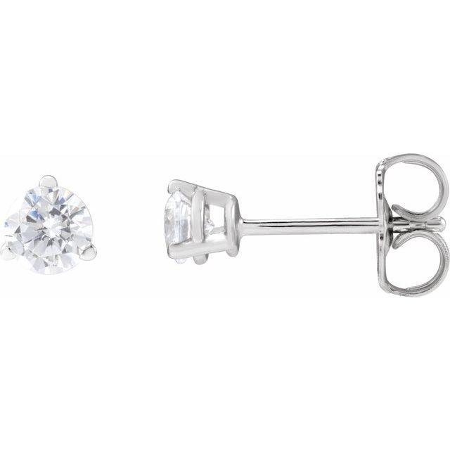 14k White Lab Grown Diamond Earrings 0.33 cttw