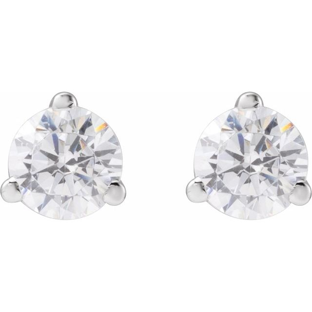 14k White Lab Grown Diamond Earrings 0.33 cttw