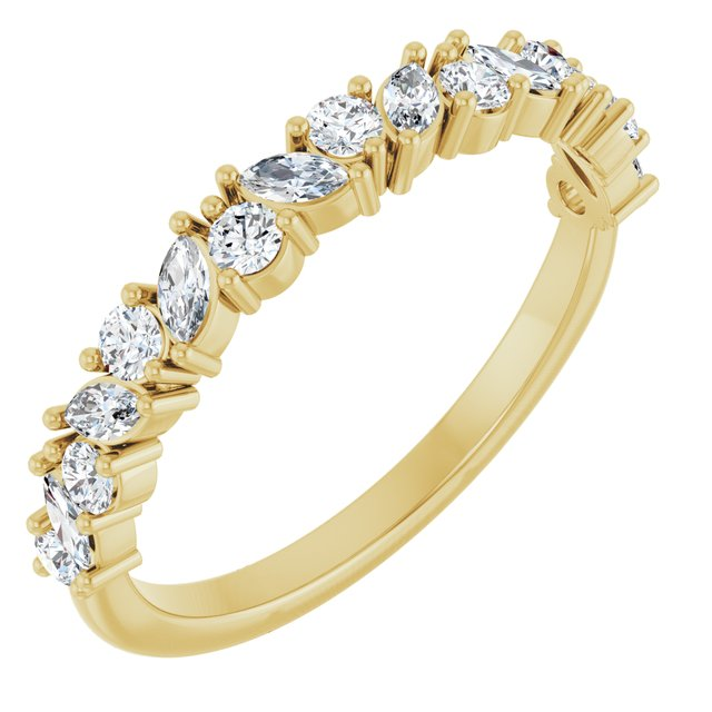 14k Yellow Lab Grown Diamond Wedding Band