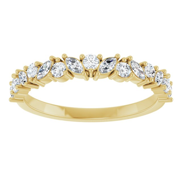 14k Yellow Lab Grown Diamond Wedding Band