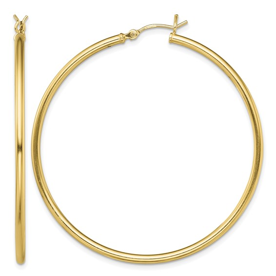 Sterling Silver Yellow Large Hoop Earrings