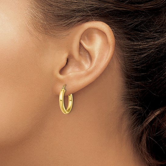 Sterling Silver Yellow Small Hoop Earrings