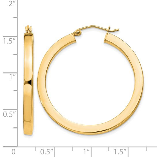 Sterling Silver Yellow Large Hoop Earrings